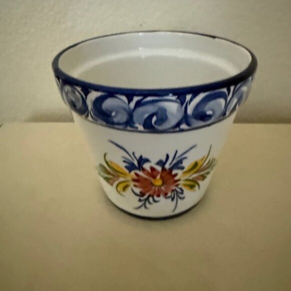 Portugal RCCL Hand Painted Floral Planter Pot Flower Pot - Picture 2 of 5